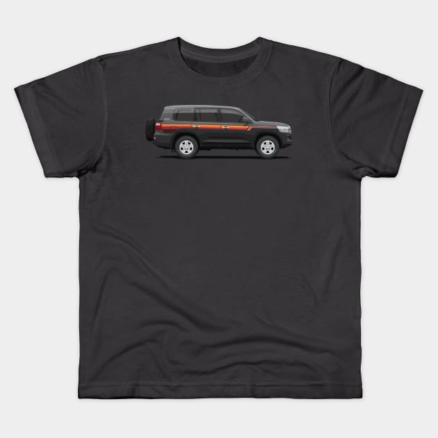 Land Cruiser 200 GX Heritage Edition - Black (AE-Spec) Kids T-Shirt by ARVwerks